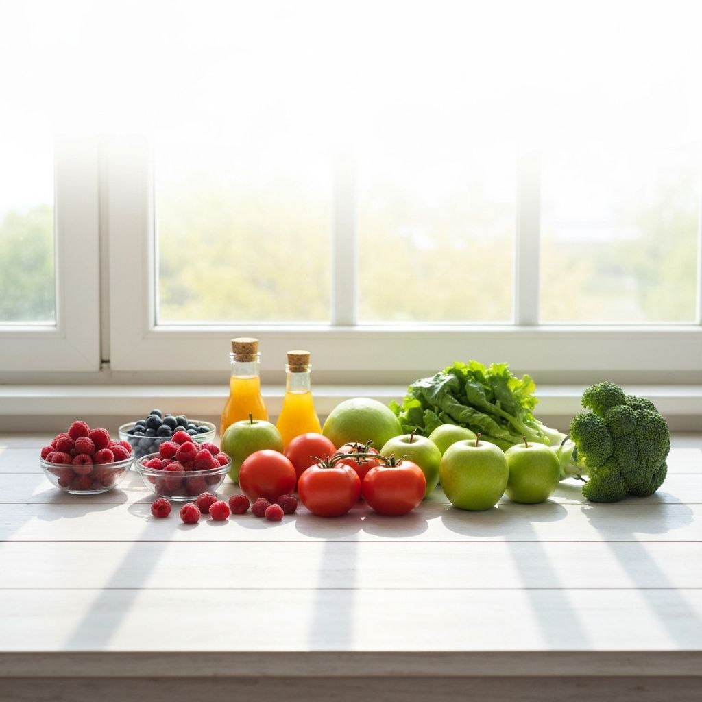 Frisches Obst und Gemüse - Gesundes Leben